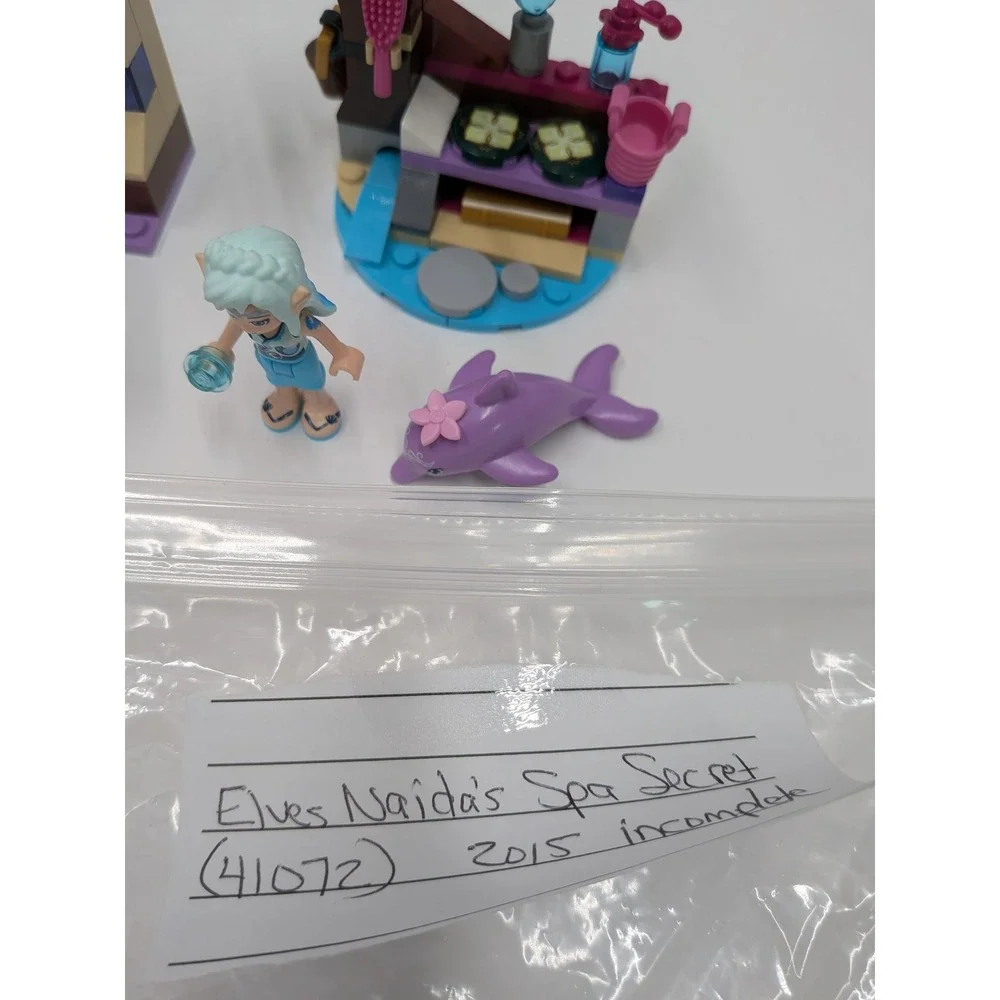 LEGO Elves Lot 41072 Naidas Spa Secret 41071 Airas Creative Workshop Partial Set